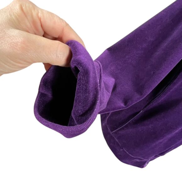 LAUREN RALPH LAUREN LRL Women Tracksuit Jacket Size 1X Velvet Velour Zip Purple - Picture 10 of 16
